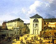 Andreas Achenbach Die alte Akademie in Dusseldorf painting